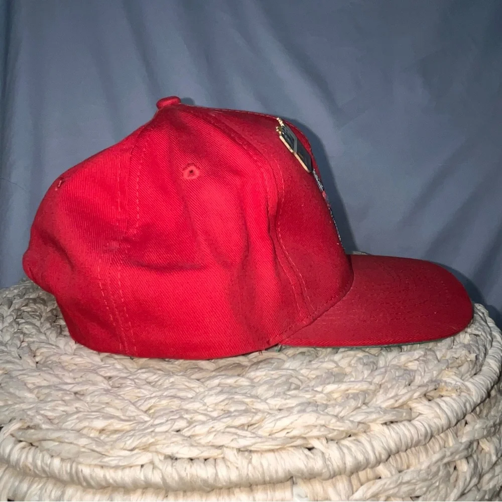 Vintage 1996 Atlanta Olympics Coca-Cola Snapback Hat Red Torch‎ Relay Pin USA